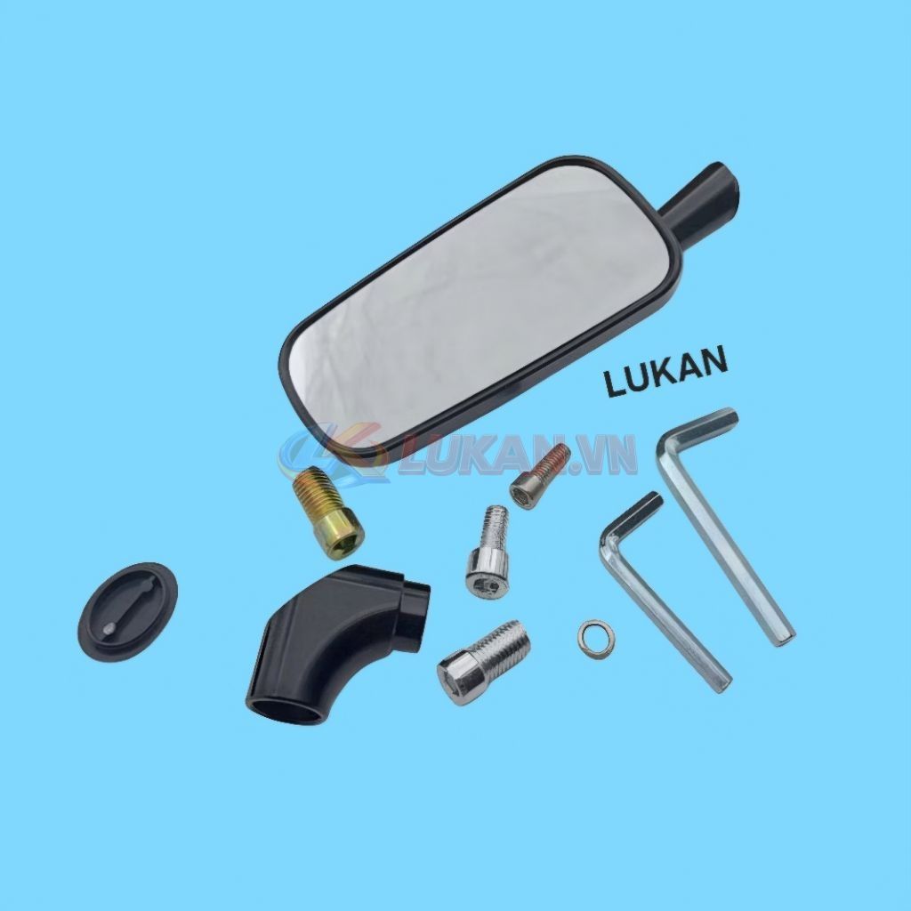 Gương, kính chiếu hậu trái H2C xe DREAM, WAVE, FUTURE, WINNER.... Đen - Ảnh 3