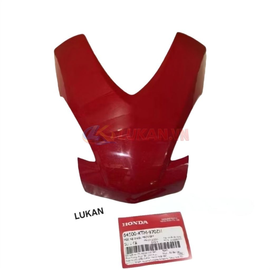 Nhựa mặt nạ trước chữ V xe FUTURE NEO 125 Đỏ zin 64500-KTM-970ZH - Ảnh 3