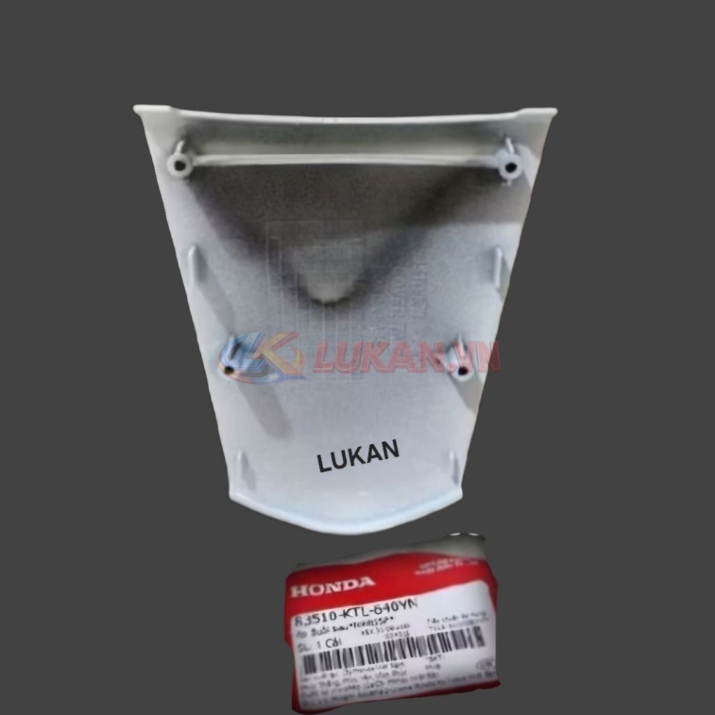 Nắp ốp võ nhựa đuôi, mu rùa WAVE A, ALPHA, S100... Trắng zin 83510-KTL-640YN - Ảnh 3
