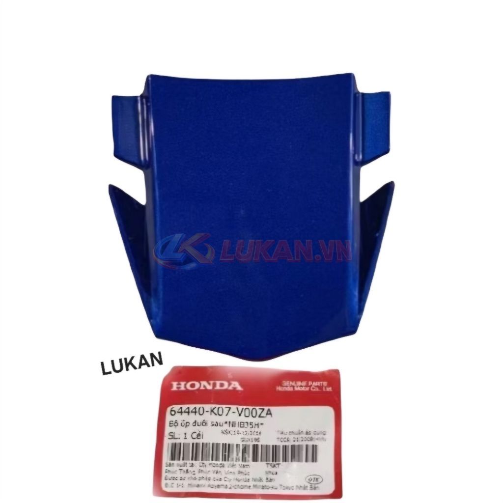 Nắp ốp võ nhựa đuôi, mu rùa WAVE RSX 2012.... Xanh siêu nhân zin 64440-K07-V00ZA