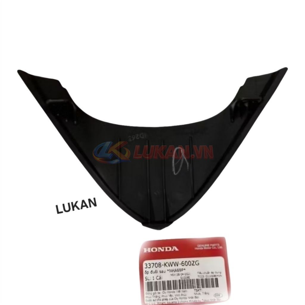 Nắp ốp võ nhựa đuôi, mu rùa WAVE S110, RS, RSX.... Đen zin Honda 33708-KWW-600ZG - Ảnh 2