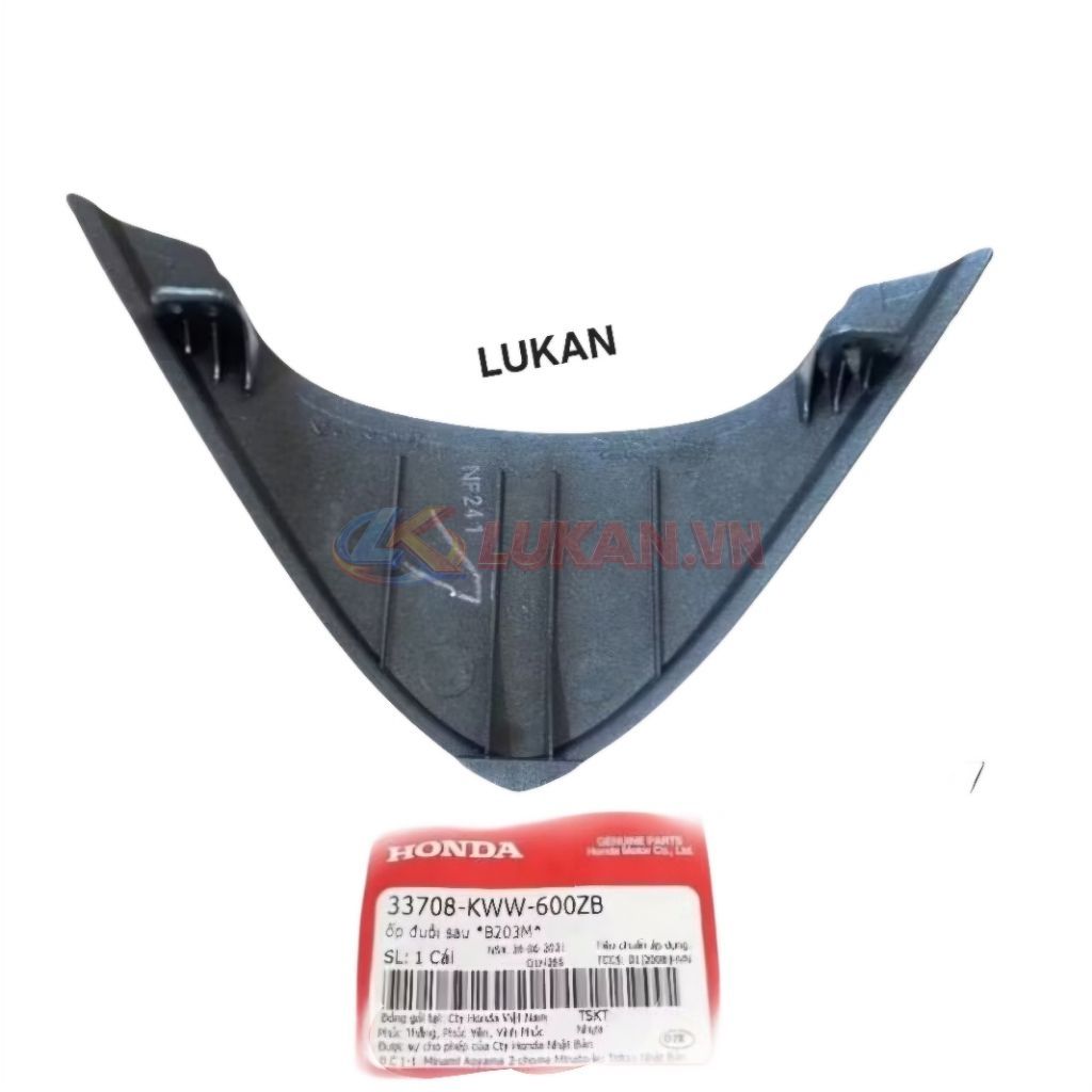 Nắp ốp võ nhựa đuôi, mu rùa WAVE S110, RS, RSX... Xanh ngọc zin Honda 33709-KWW-600ZB - Ảnh 2
