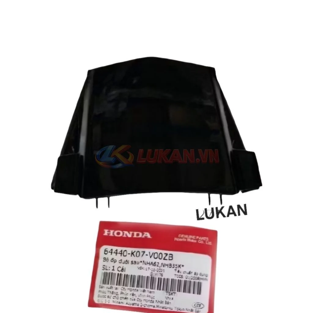 Nắp ốp võ nhựa đuôi, mu rùa WAVE RSX 2012.... Đen siêu nhân zin 6440-K07-V00ZB - Ảnh 3