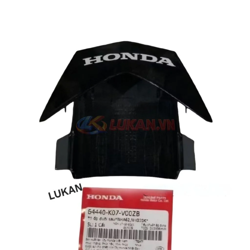 Nắp ốp võ nhựa đuôi, mu rùa WAVE RSX 2012.... Đen siêu nhân zin 6440-K07-V00ZB - Ảnh 4