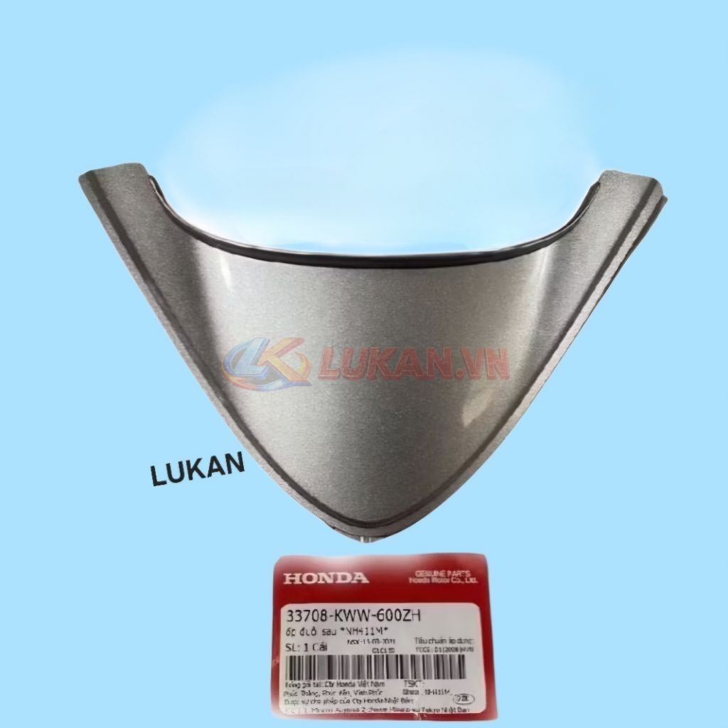 Nắp ốp võ nhựa đuôi, mu rùa WAVE S110, RS, RSX.... Bạc zin Honda 33708-KWW-600ZH - Ảnh 3