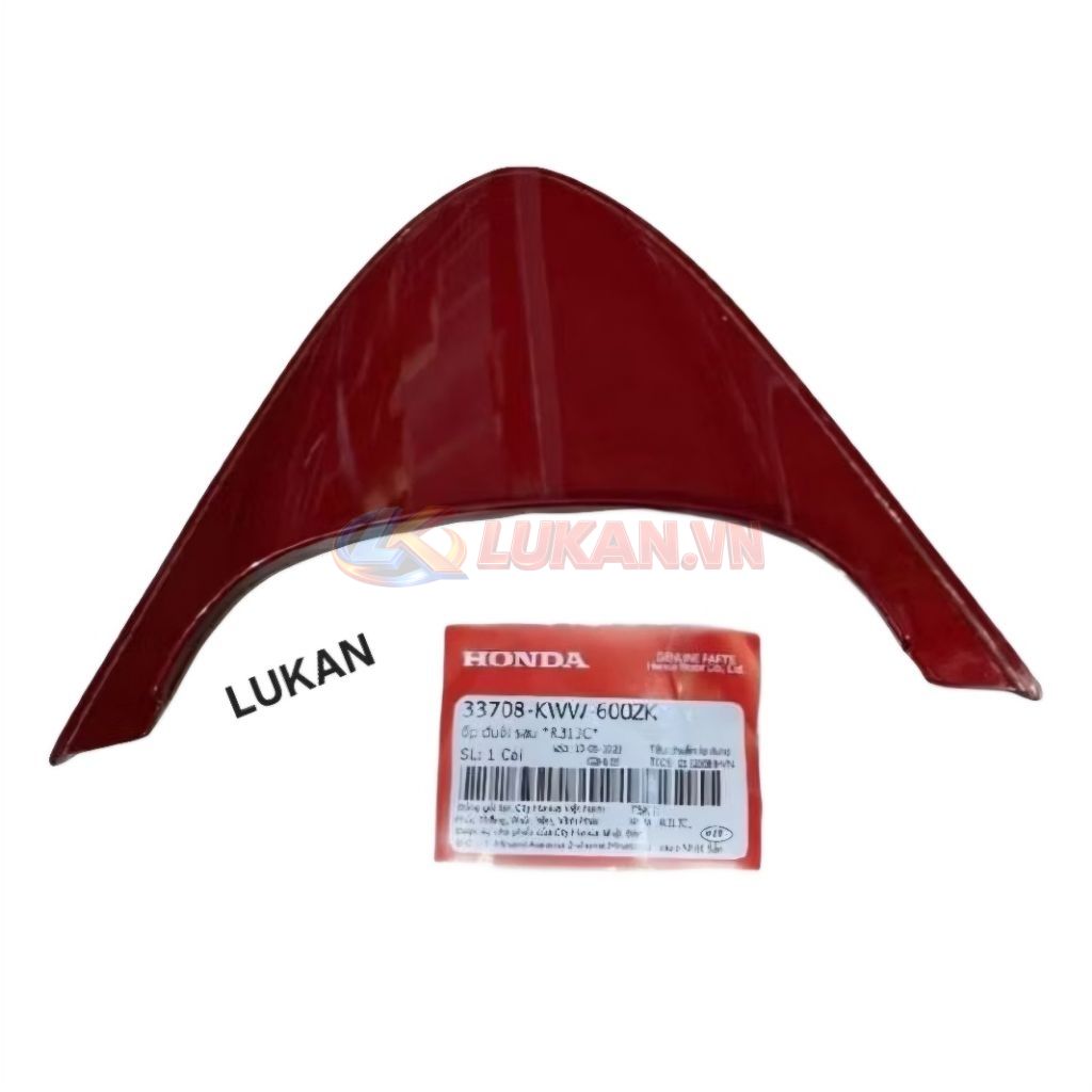 Nắp ốp võ nhựa đuôi, mu rùa WAVE S110, RS, RSX.... Đỏ bóng zin 33708-KWW-600ZK - Ảnh 2