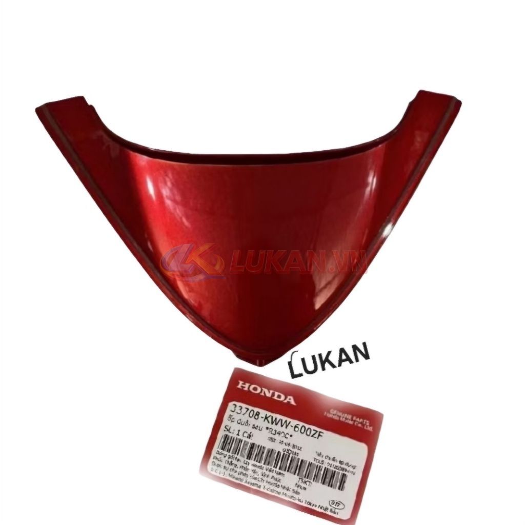Nắp ốp võ nhựa đuôi, mu rùa WAVE S110, RS, RSX.... Đỏ bóng zin 33708-KWW-600ZK - Ảnh 3