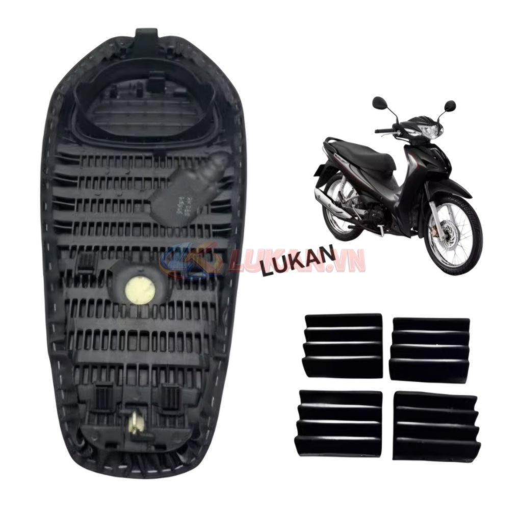 Bộ 6 cao su đệm nhựa đế yên ngồi WAVE Thái, ALPHA, ZX... zin - Ảnh 6