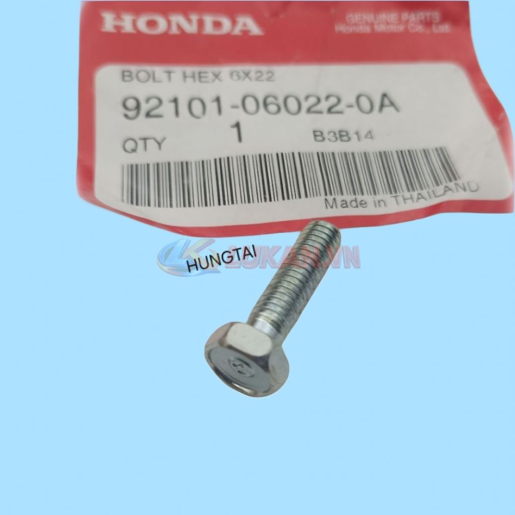 Ốc, bu lông giò đạp khởi động DREAM, WAVE... 6x22 zin Thái 92101-06022-0A - Ảnh 3