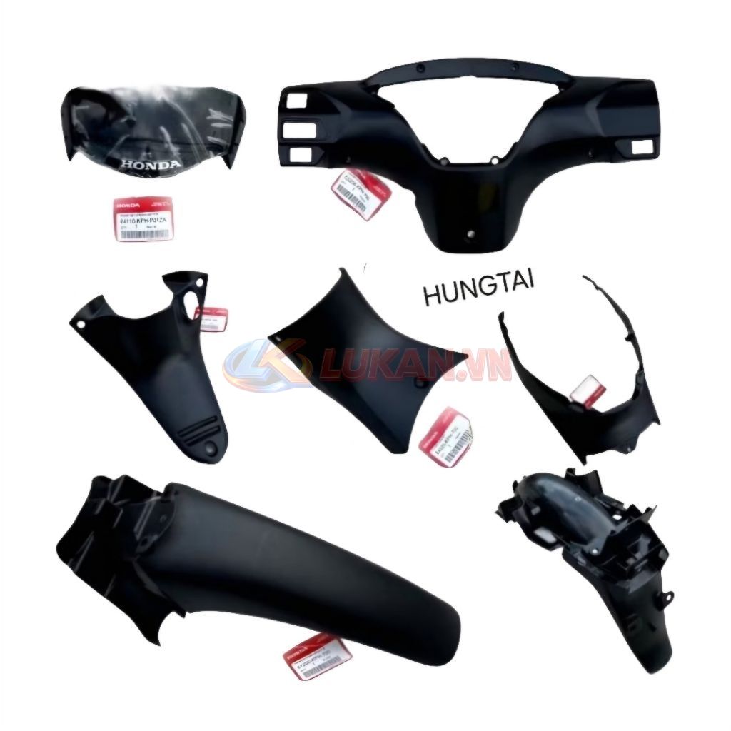 Bộ 7 nhựa nhám đen, áo xe FUTURE NEO 125 zin chính hãng