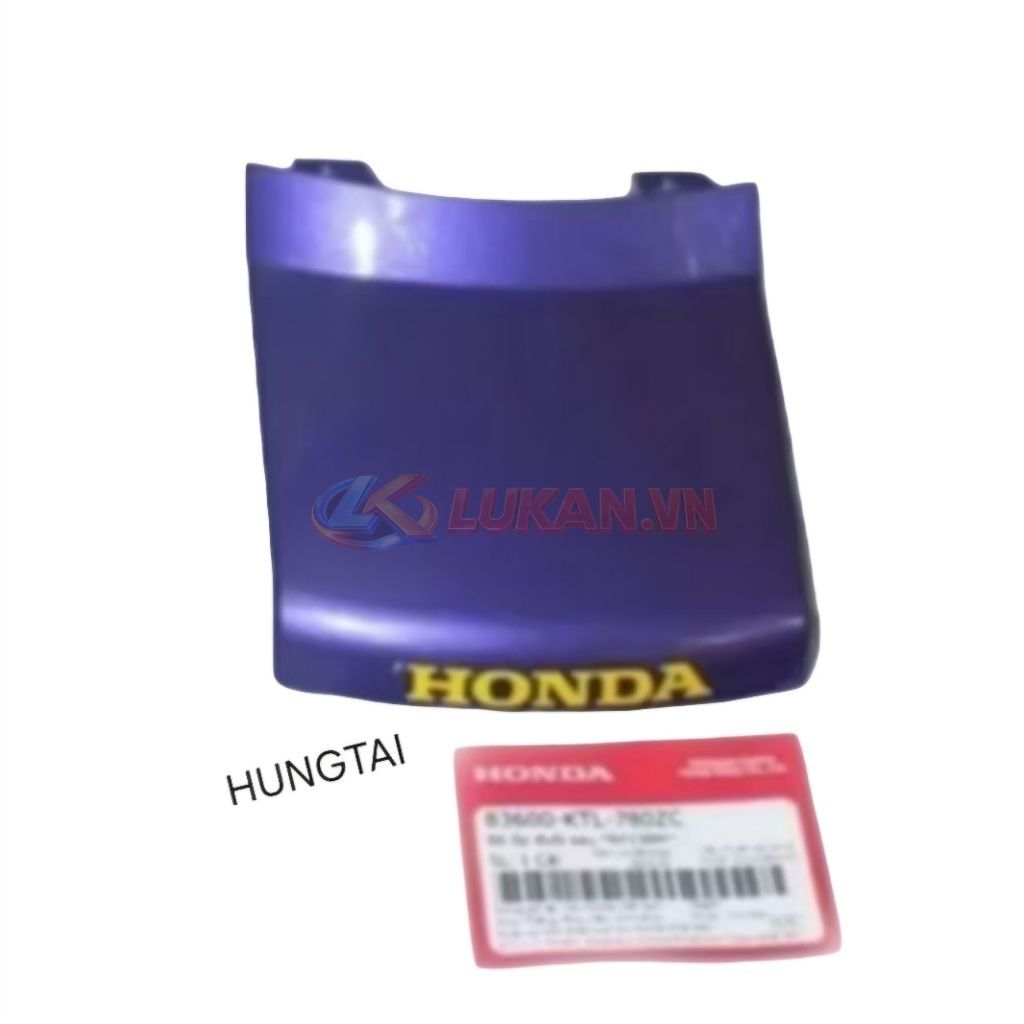 Nắp ốp võ nhựa đuôi, mu rùa WAVE ZX Tím zin chính hãng - Ảnh 3