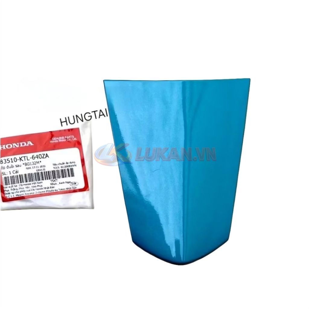 Nắp ốp võ nhựa đuôi, mu rùa WAVE A, ALPHA, S100... Xanh dương zin 83510-KTL-640ZA