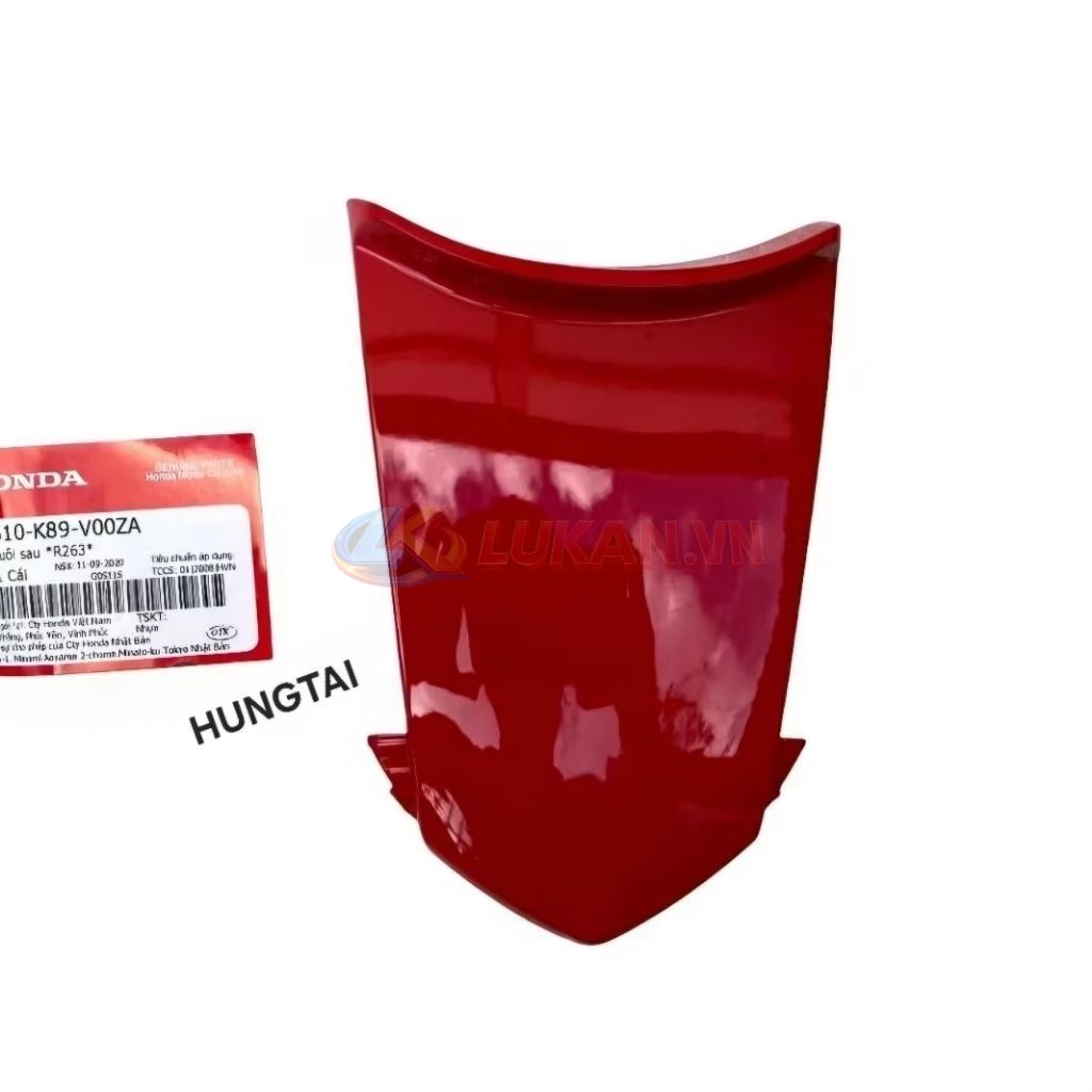 Nắp ốp võ nhựa đuôi, mu rùa WAVE A, ALPHA 110... Đỏ zin Honda 83510-K89-V00ZA - Ảnh 3
