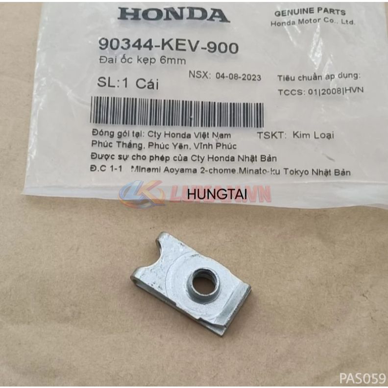 Pass kẹp ốc nhựa đuôi sau WAVE Thái, ALPHA, ZX, FUTURE 1... 6mm zin 90344-KEV-900 - Ảnh 4