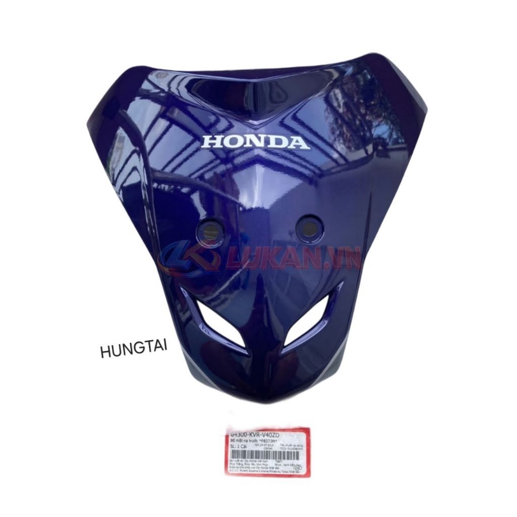 Nhựa ốp mặt nạ trước WAVE A, ALPHA, RS, S100.... Xanh mực zin Honda 64300-KVR-V40ZD - Ảnh 2
