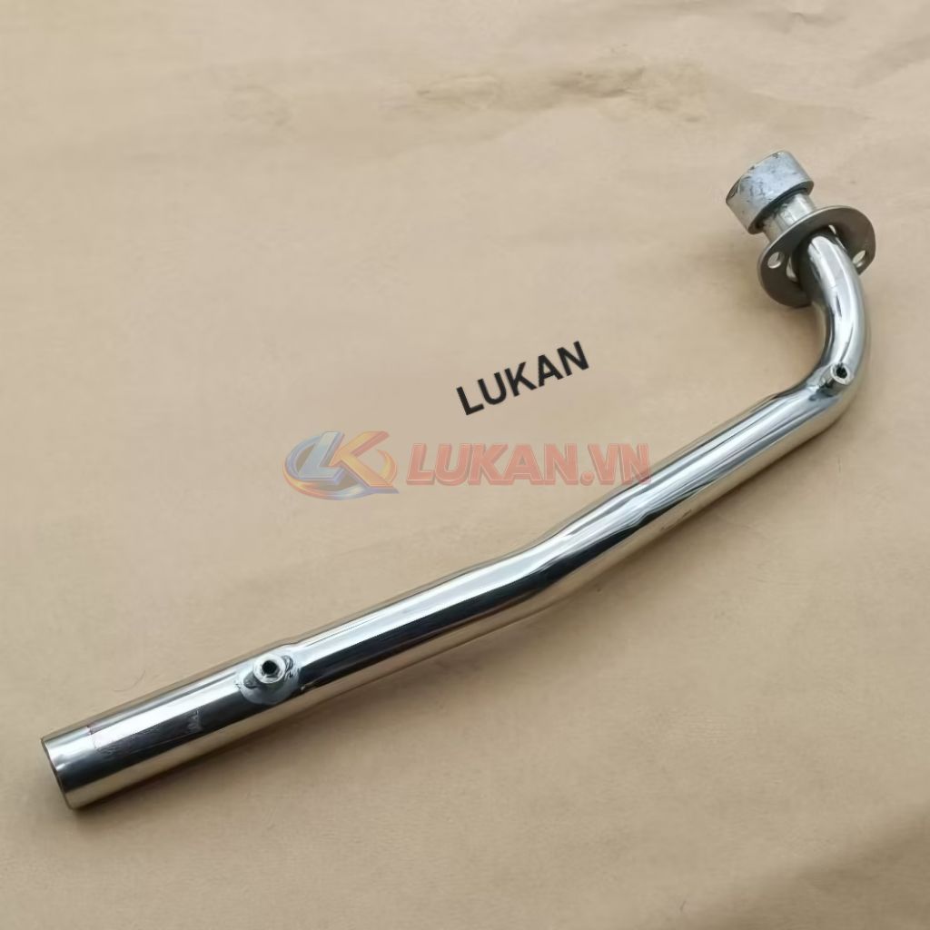 Cổ pô ống xã inox xe WAVE Thái, ALPHA, ZX... có lỗ ốc gắn ốp vĩ - Ảnh 4