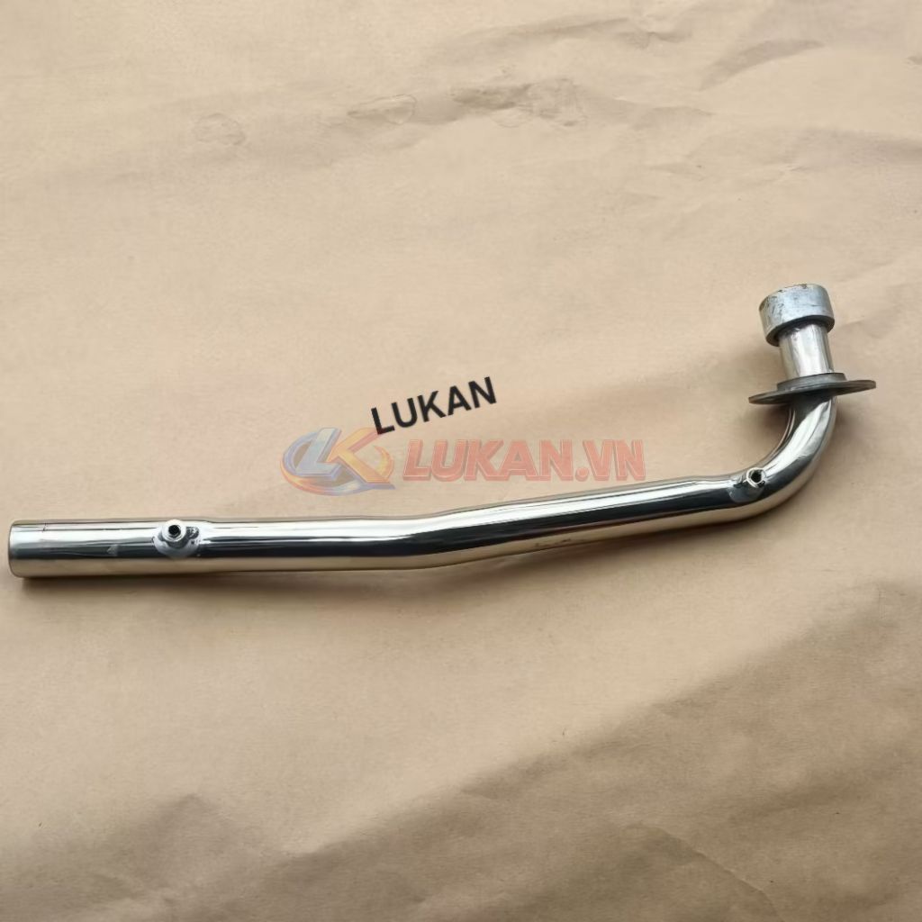Cổ pô ống xã inox xe WAVE Thái, ALPHA, ZX... có lỗ ốc gắn ốp vĩ - Ảnh 2