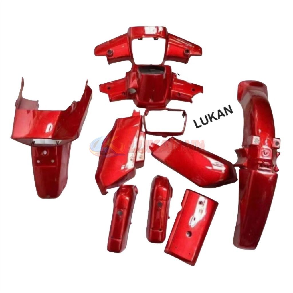 Bộ nhựa dàn áo, võ xe DREAM Đỏ bóng candy, chất lượng cao - Ảnh 2
