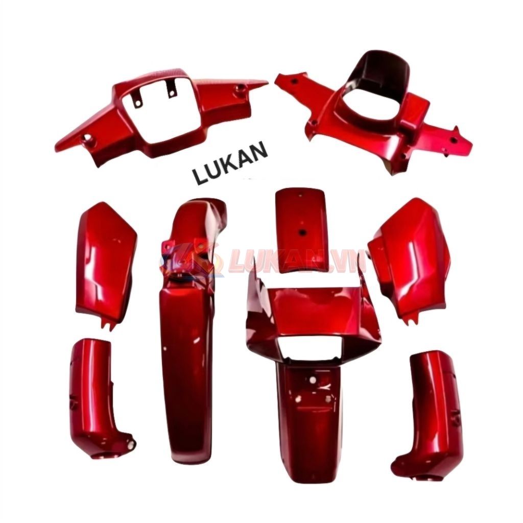 Bộ nhựa dàn áo, võ xe DREAM Đỏ bóng candy, chất lượng cao - Ảnh 4