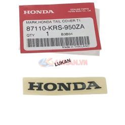 Tem dán ốp võ nhựa đuôi rùa xe WAVE Thái... Đen zin chính hãng 87110-KRS-950ZA