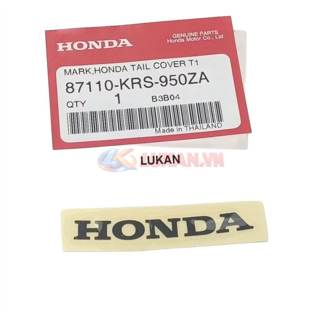 Tem dán ốp võ nhựa đuôi rùa xe WAVE Thái... Đen zin chính hãng 87110-KRS-950ZA - Ảnh 4