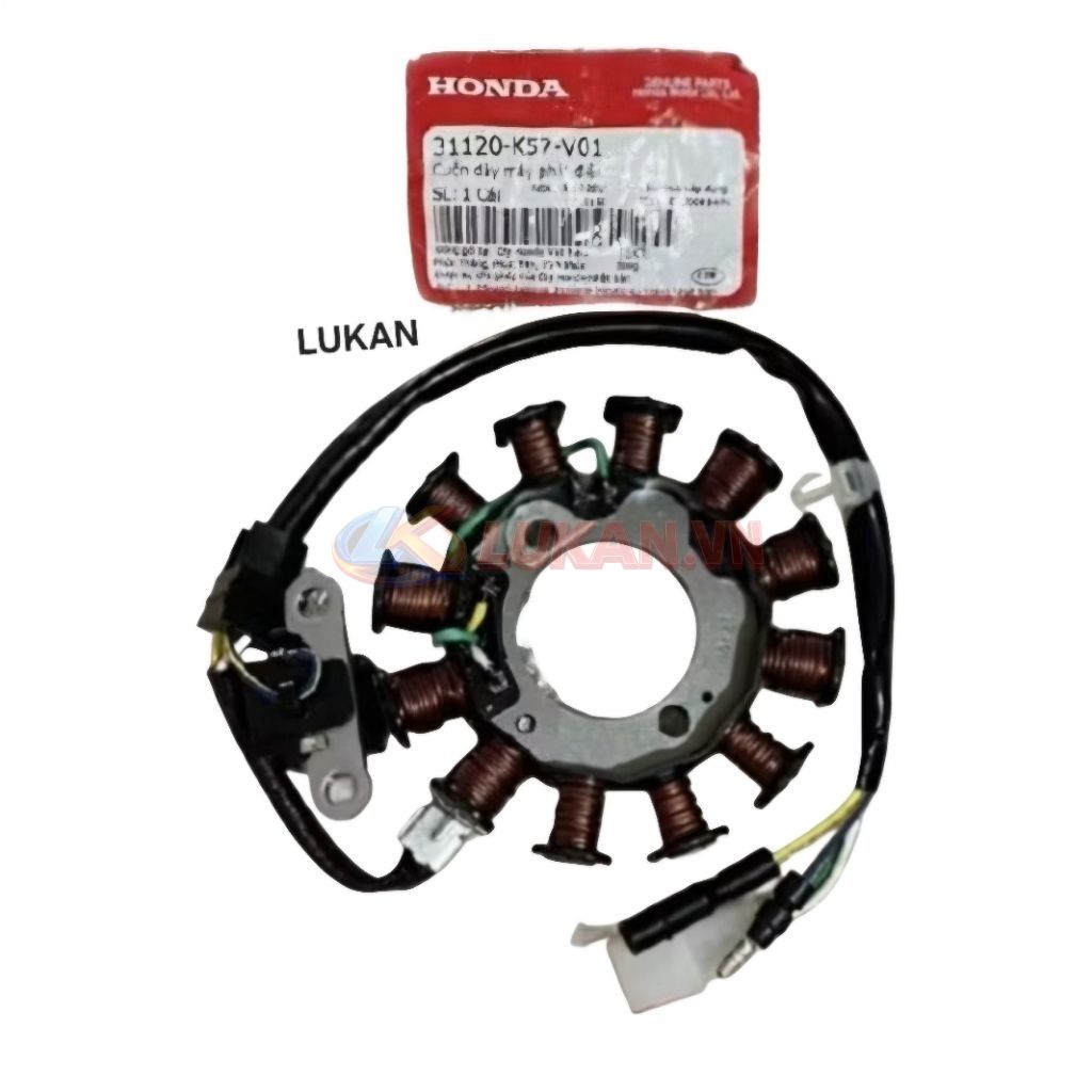 Cuộn lửa máy phát điện xe WAVE BLADE 110 zin Honda 31120-K57-V01 - Ảnh 3
