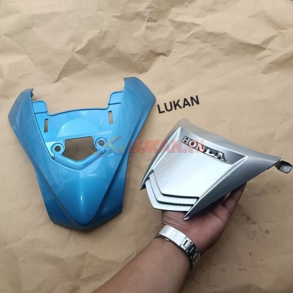 Bộ nhựa ốp mặt nạ trước 2 tầng WAVE A, RS, S100.... Xanh ngọc zin Honda - Ảnh 4