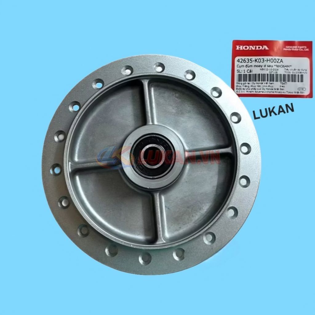 Đùm, moay ơ bánh lốp sau WAVE S110, RSX, BLADE, A110... zin 42635-K03-H00ZA, 42635-KWB-600ZA - Ảnh 2