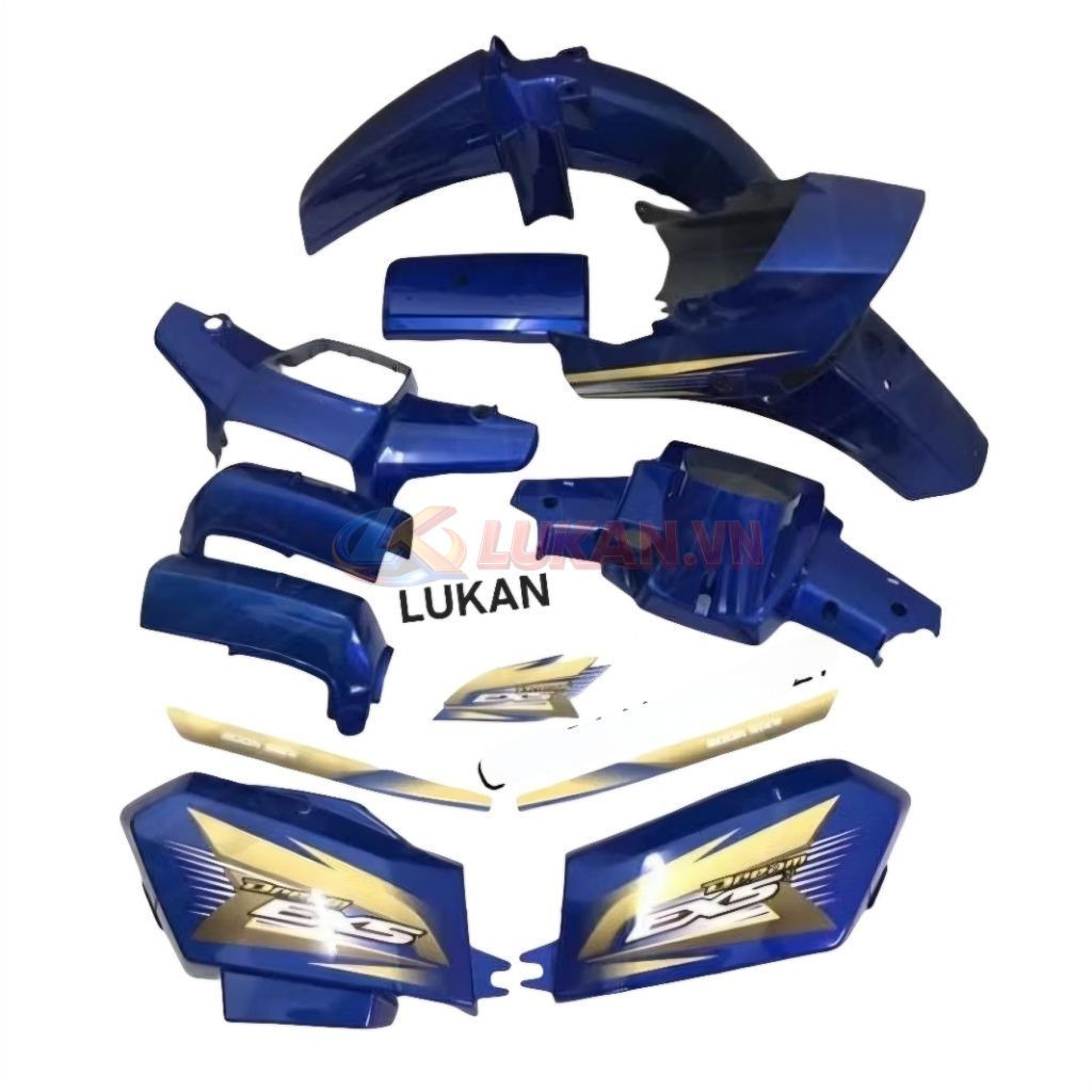 Bộ nhựa dàn áo, võ xe DREAM Xanh mực chất lượng - Ảnh 2