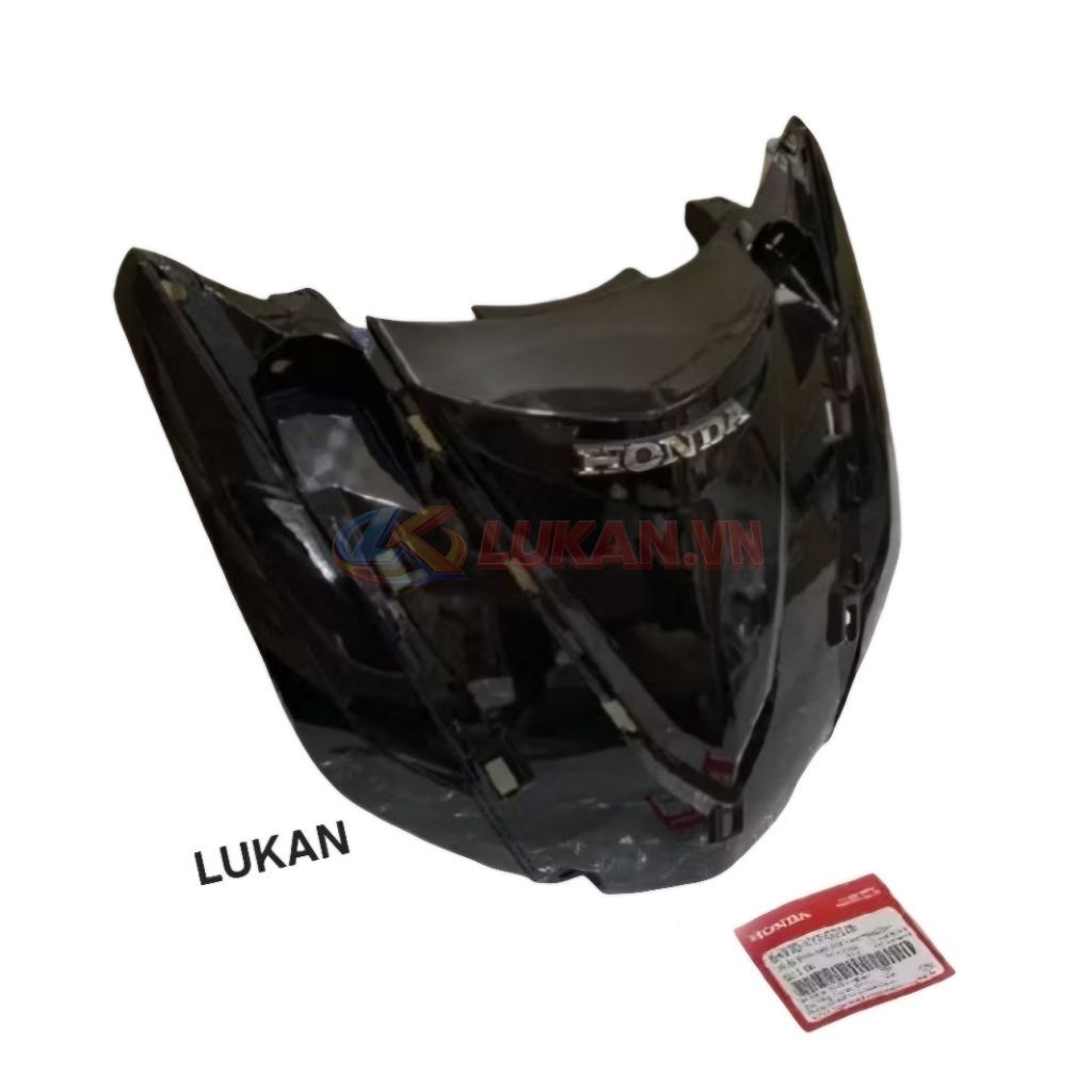 Nhựa, ốp mặt nạ trước xe FUTURE MẬP 125 Đen bóng zin Honda 64330-KYZ-G01ZB - Ảnh 2