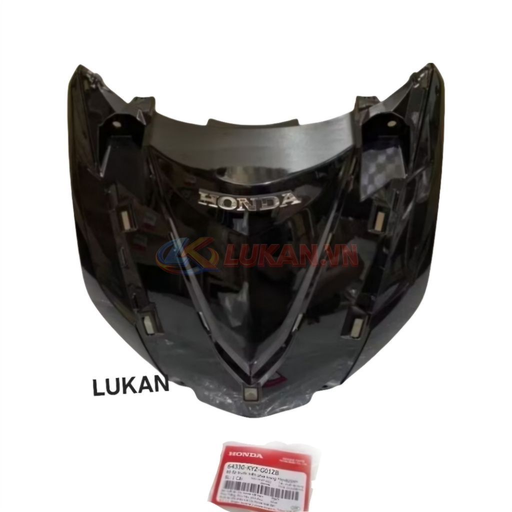 Nhựa, ốp mặt nạ trước xe FUTURE MẬP 125 Đen bóng zin Honda 64330-KYZ-G01ZB - Ảnh 3