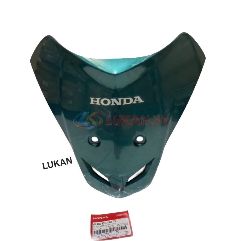 Nhựa ốp võ mặt nạ trước WAVE A, ALPHA, RS, S100.... Xanh lá zin Honda 64300-KTL-680ZD - Ảnh 2