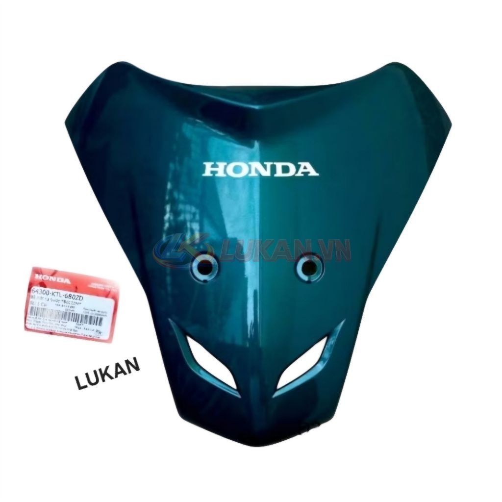 Nhựa ốp võ mặt nạ trước WAVE A, ALPHA, RS, S100.... Xanh lá zin Honda 64300-KTL-680ZD - Ảnh 4