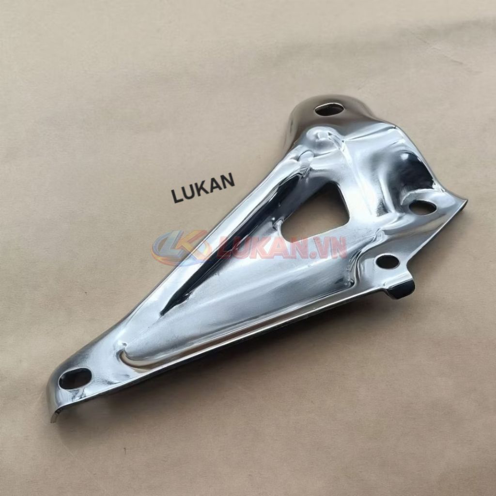 Pass treo, tai pô ống xã xe DREAM Thái xi trắng inox - Ảnh 4