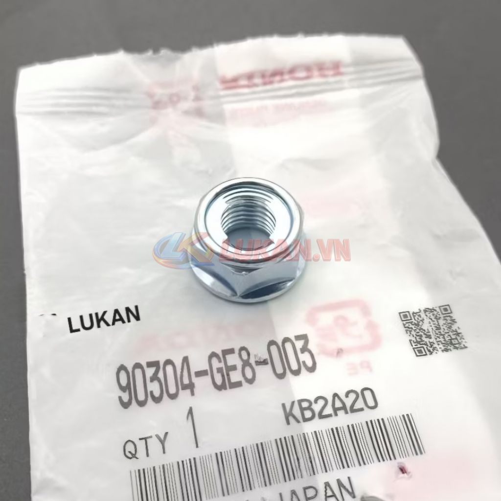 Ốc tán cổ, chảng ba tay lái DREAM, WAVE... 8mm zin Honda Japan 90304-GE8-003 - Ảnh 2