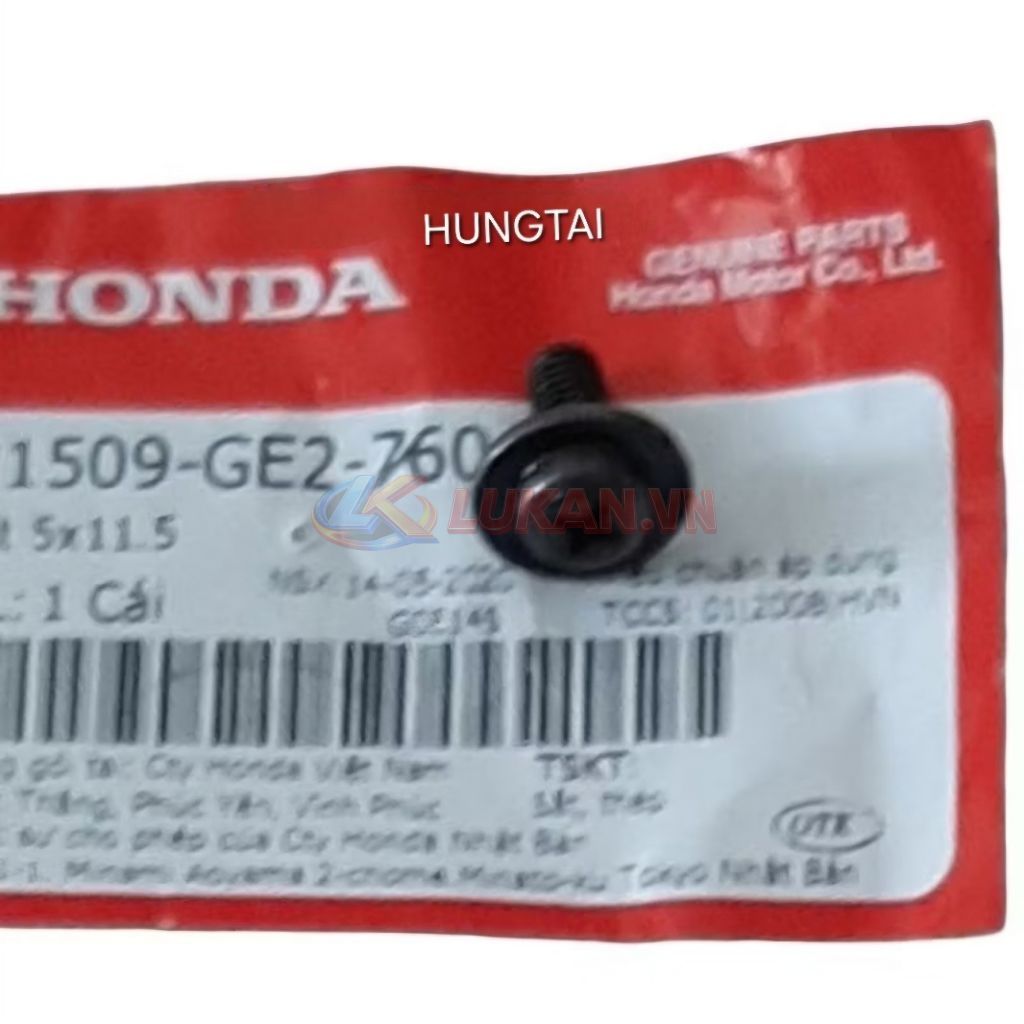 Ốc, vít 5x11 vành, viền pha đèn trước Super DREAM lồi zin Honda 1509-GE2-760