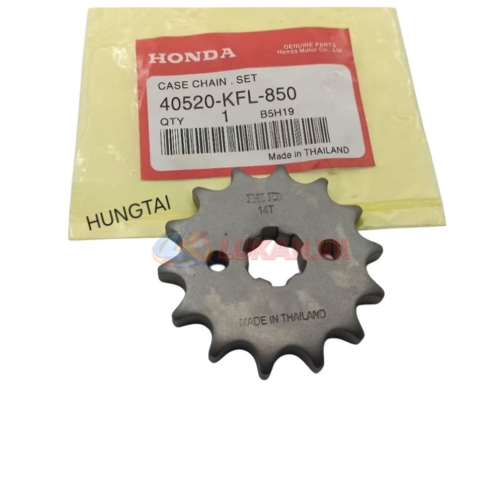 Bánh răng, nhông tải trước DREAM, WAVE, FUTURE.... zin Honda 40520-KFL-850
