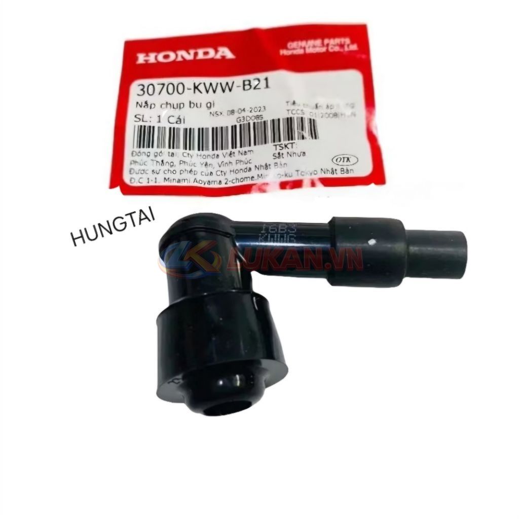 Đầu nắp, tẩu chụp bugi xe WAVE S110, RS, RSX... zin Honda 30700-KWW-B21, 641