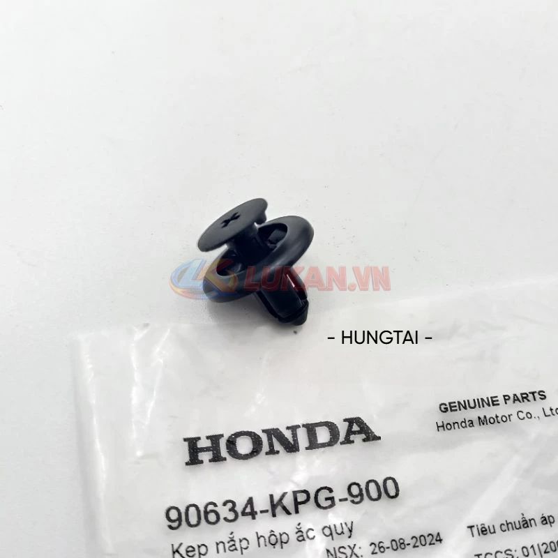 Ốc vít nhựa, kẹp nắp hộp bình ắc quy WAVE, FUTURE 125... zin Honda 90634-KPG-900