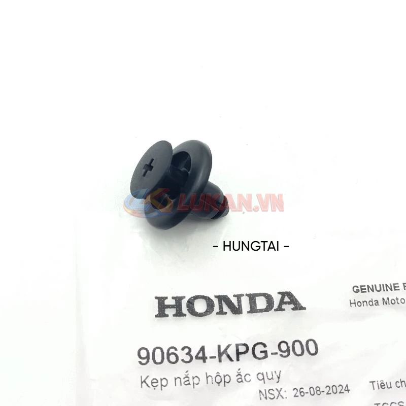 Ốc vít nhựa, kẹp nắp hộp bình ắc quy WAVE, FUTURE 125... zin Honda 90634-KPG-900 - Ảnh 2