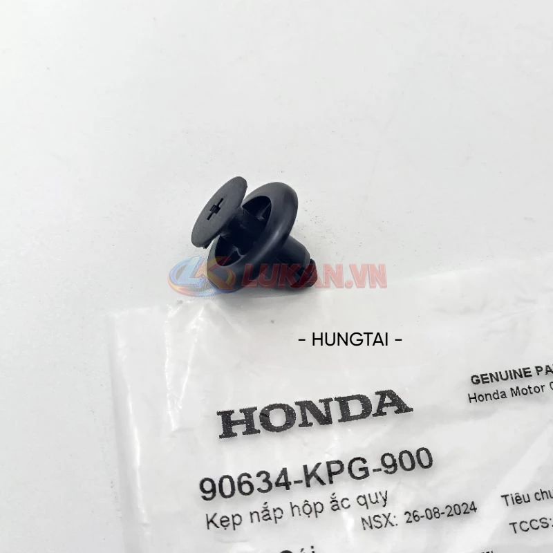 Ốc vít nhựa, kẹp nắp hộp bình ắc quy WAVE, FUTURE 125... zin Honda 90634-KPG-900 - Ảnh 4