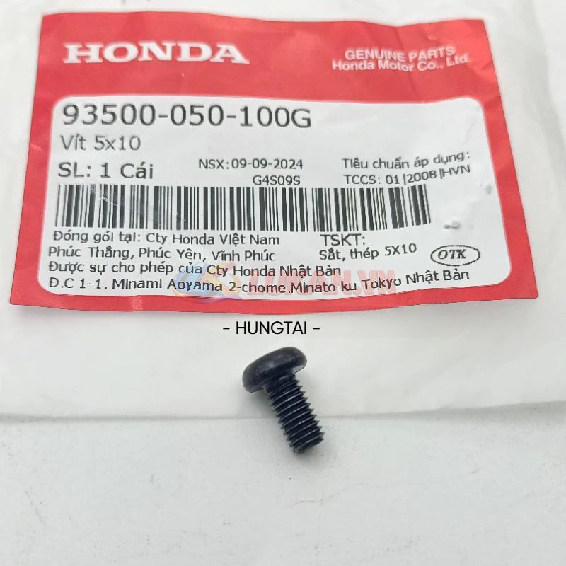 Ốc bắt cần kéo dây e, le gió WAVE Thái, ALPHA, ZX, FUTURE.... zin vít 5x10 93500-050-100G - Ảnh 3
