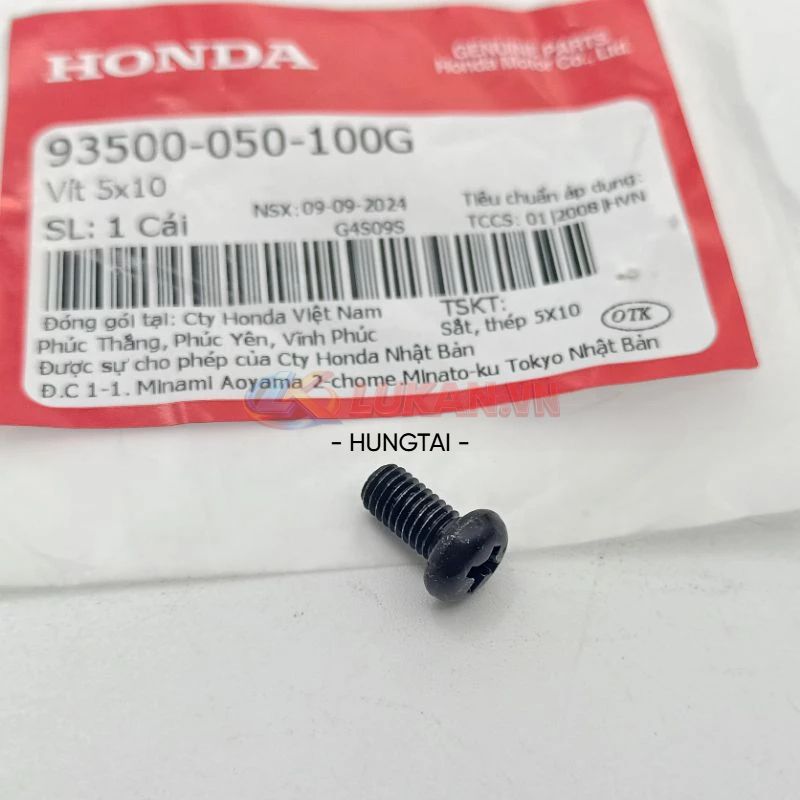Ốc bắt cần kéo dây e, le gió WAVE Thái, ALPHA, ZX, FUTURE.... zin vít 5x10 93500-050-100G - Ảnh 4