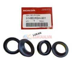 Bộ 4 phốt cao su, phớt giảm sóc phuộc trước DREAM, WAVE, FUTURE... zin 51490-KGH-901