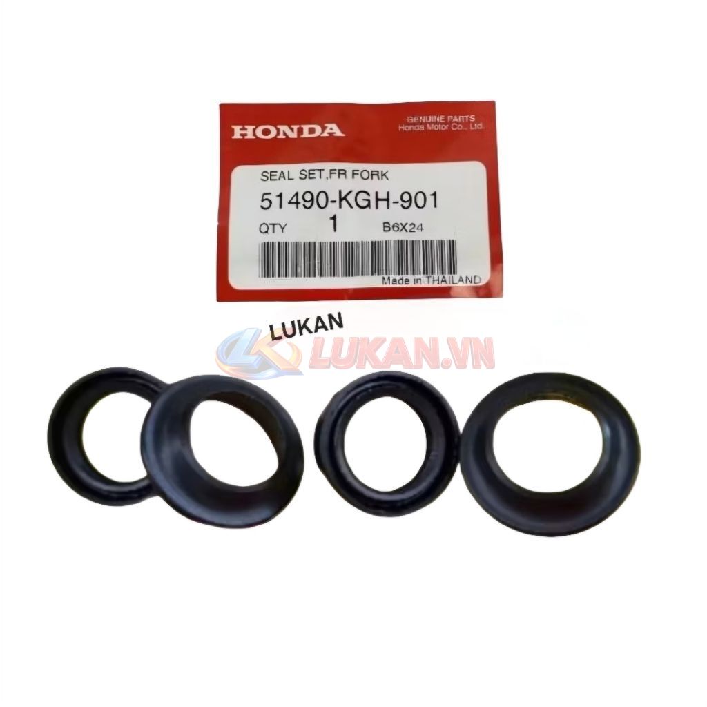Bộ 4 phốt cao su, phớt giảm sóc phuộc trước DREAM, WAVE, FUTURE... zin 51490-KGH-901 - Ảnh 2