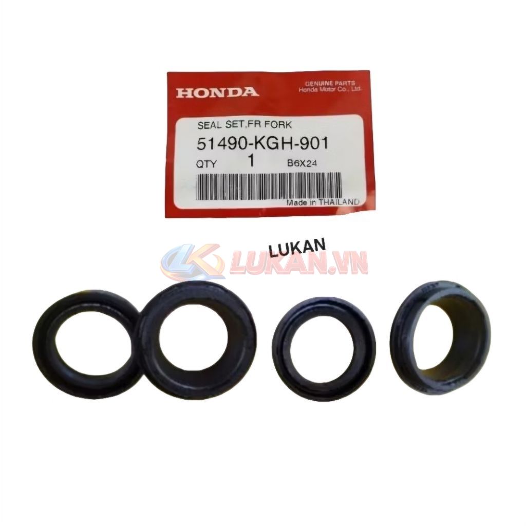 Bộ 4 phốt cao su, phớt giảm sóc phuộc trước DREAM, WAVE, FUTURE... zin 51490-KGH-901 - Ảnh 4