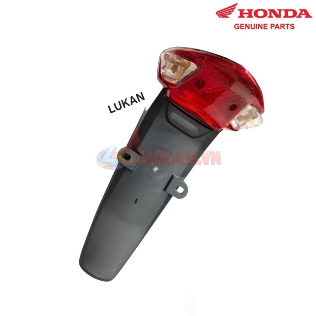 Nhựa dè đuôi biển số, bộ đèn hậu WAVE A, ALPHA, RS, S100... zin Honda