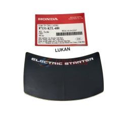 Tem ELICTRIC đen nhựa ốp yếm khóa giữa WAVE A, RS, S100... zin Honda 87131-KTL-680