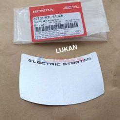 Tem ELECTRIC nhựa yếm khóa WAVE A, RS, S100... Bạc zin Honda  87131-KTL-640ZA