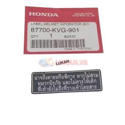 Tem thông số nhựa yếm khóa WAVE Thái 125.... zin chính hãng
